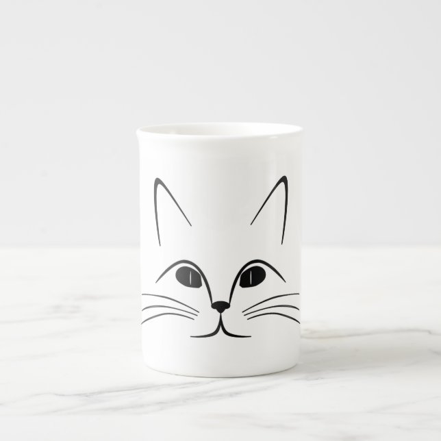 TAZA DE PORCELANA CAT FACE (Frente)