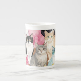 Taza De Porcelana Cats in Multicolour
