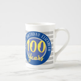 Taza De Porcelana Centenario conmemorativo de cumpleaños de 100 años