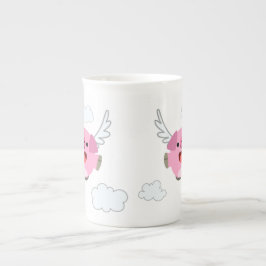 Taza De Porcelana Cerdo Personalizado volador