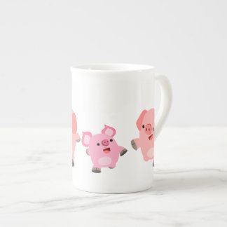 Taza De Porcelana Cerdos Personalizados en ejecución