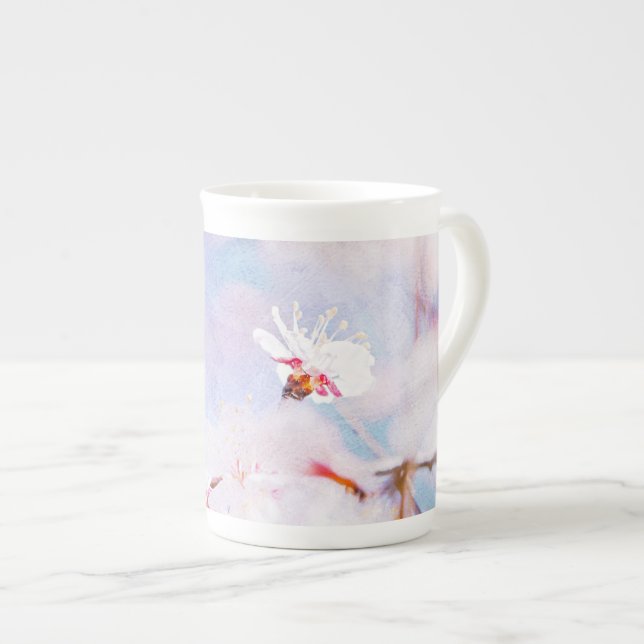 Taza De Porcelana Cerezo japonés - Sakura en flor (Derecha)