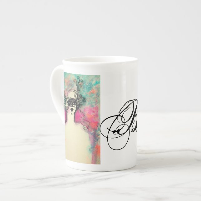 TAZA DE PORCELANA CHARM MONOGRAM (Izquierda)