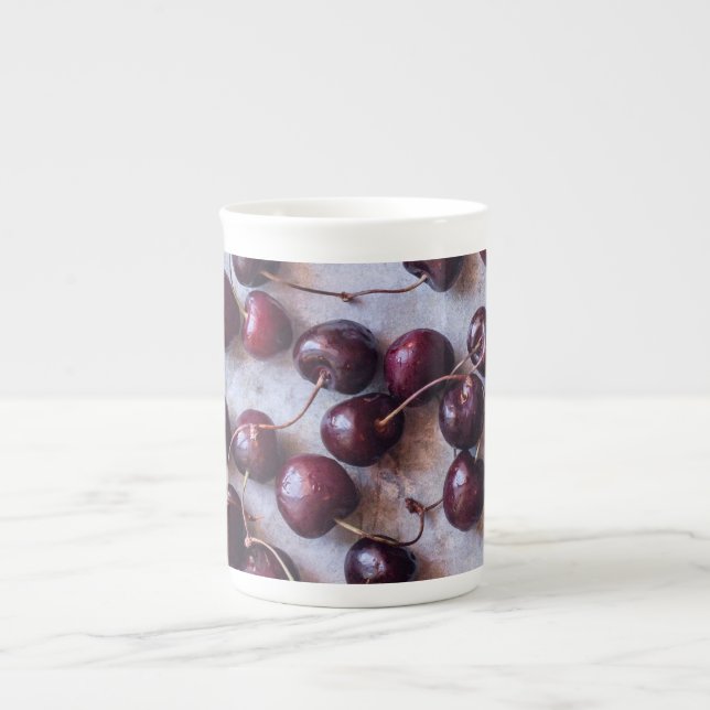 Taza De Porcelana Cherries (Frente)