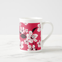 TAZA DE PORCELANA CHERRY BLOSSOM - SAKURA (ROJO)