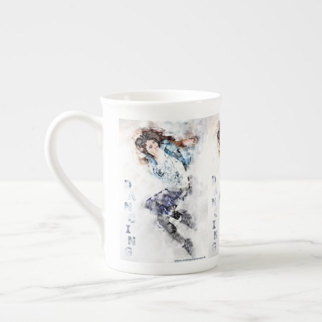 Taza De Porcelana Chica bailarín (Izquierda)