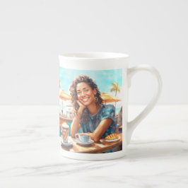 Taza De Porcelana Chica con pausa para tomar café