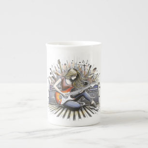 Taza De Porcelana Chica con vibraciones musicales