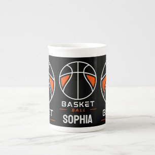 Taza De Porcelana Chica de Baloncesto, Chica de Baloncesto Cumpleaño