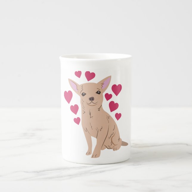 Taza De Porcelana chihuahua (Frente)