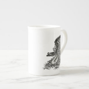 Taza De Porcelana China-Dragón