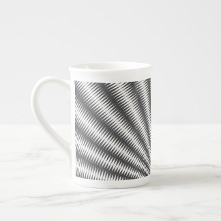 Taza De Porcelana China ósea - Diseño geométrico en blanco y negro