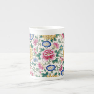 Taza De Porcelana Chinoiserie Floral Chintz 