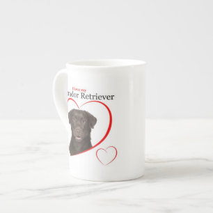 Taza De Porcelana Chocolate Lab Love Mug