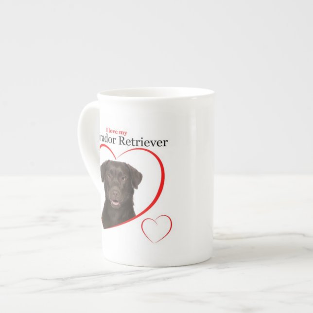 Taza De Porcelana Chocolate Lab Love Mug (Izquierda)