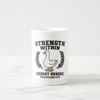 Taza De Porcelana Christian Goose Mug – “Strength Within, Christ Bes
