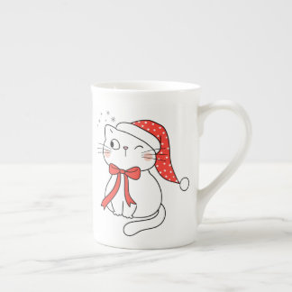 Taza De Porcelana Christmas Cat
