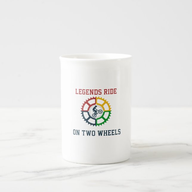 Taza De Porcelana Ciclismo de cosecha rústica (Frente)