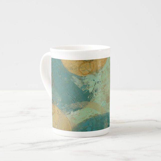 Taza De Porcelana Círculos azules y amarillos (Izquierda)