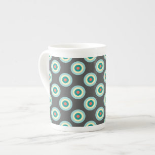 Taza De Porcelana Círculos de combinación grises de Shirley Taylor