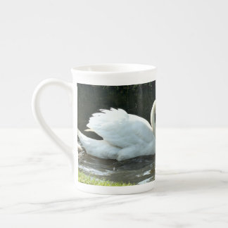 Taza De Porcelana Cisne blanco con garrapatas