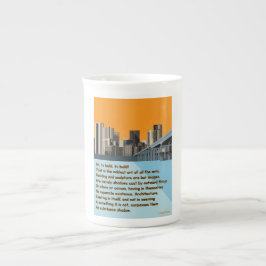 Taza De Porcelana Cita arquitectónica de Longfellow