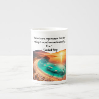 Taza De Porcelana Cita De Escape Del Amanecer