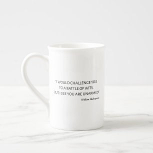 Taza De Porcelana Cita de Shakespeare - Batalla de Ingenio