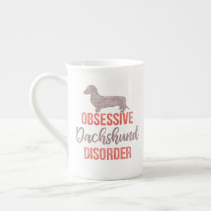 Taza De Porcelana Cita del ilustracion del amante de Doxie Teckel