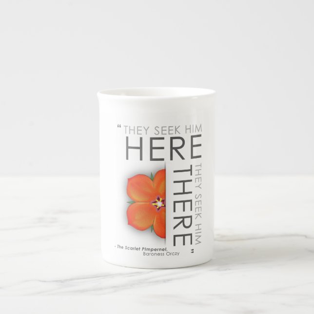 Taza De Porcelana Cita del Pimpernel de escarlata - libro clásico (Frente)