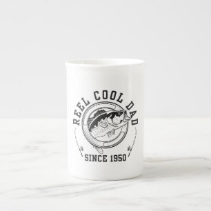 Taza De Porcelana Cita Divertida de Pesca Carrete Genial Papá Desde 