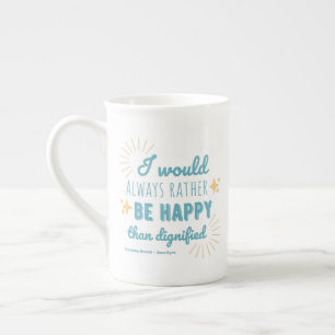 Taza De Porcelana Cita Jane Eyre I - Edición Azul
