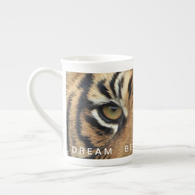 Taza De Porcelana Cita motivacional Sueño creencia Alcanzar el ojo d (Izquierda)