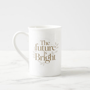 Taza De Porcelana Cita Personalizada El Futuro Es Brillante