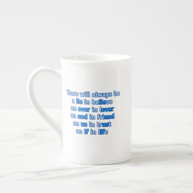 Taza De Porcelana citas sobre amor, vida y amistad (Izquierda)
