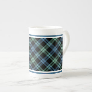 Taza De Porcelana Clan Campbell de Loch Awe Tartan Blue Plaid