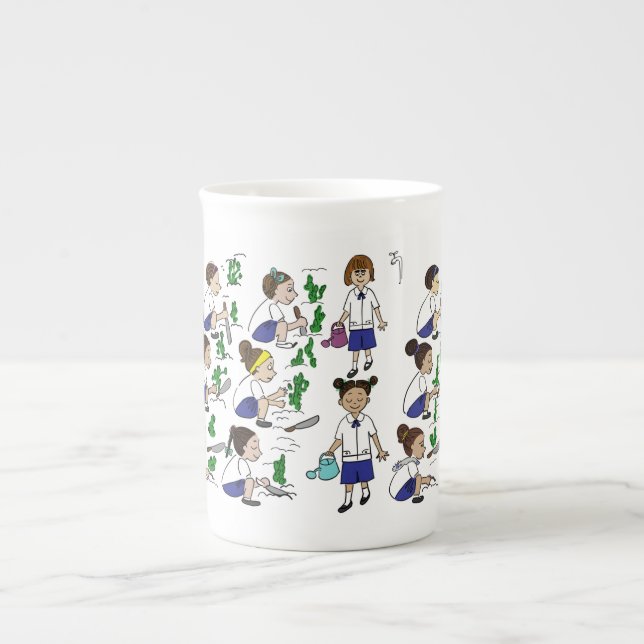 Taza De Porcelana Clase que cultiva un huerto (Frente)