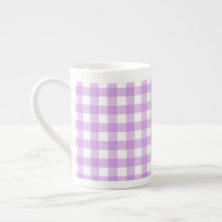 Clásico Gingham Check Plaid Pattern Lilac