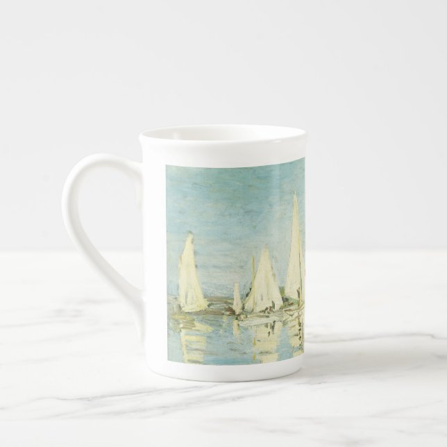 Taza De Porcelana Claude Monet. Regattas en Argenteuil (Izquierda)
