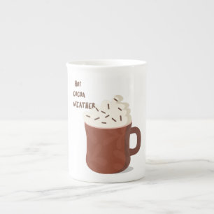 Taza De Porcelana Clima de cacao caliente
