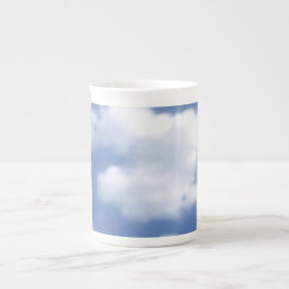 Taza De Porcelana clouds in blue sky