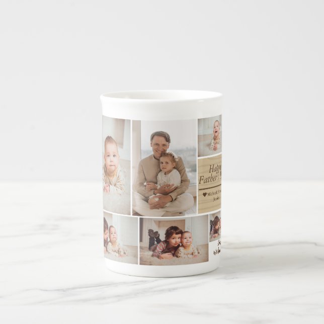 Taza De Porcelana Coche de la familia fotográfica Simple Modern Fath (Frente)