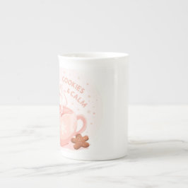 Taza De Porcelana Cocoa, Cookies & Calm – Pastel Christmas CoT-Shirt