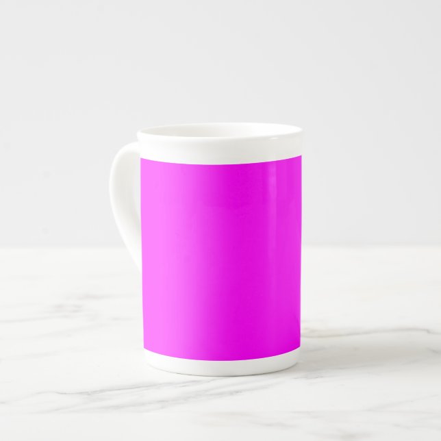 Taza De Porcelana Código hexagonal rosa neón FF00FF (Izquierda)
