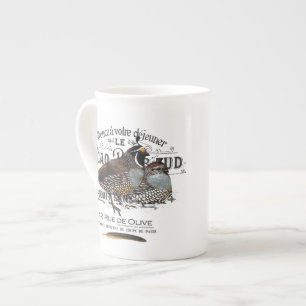 Taza De Porcelana codorniz vintage