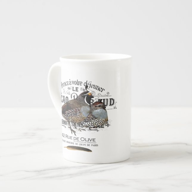 Taza De Porcelana codorniz vintage (Izquierda)