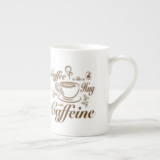 Taza De Porcelana Coffee Caffeine Hugs calm & cozy for coffee lovers