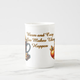 Taza De Porcelana Coffee Makes Things Happen
