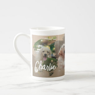 Taza De Porcelana Colage de fotos de mascotas favoritas a través de