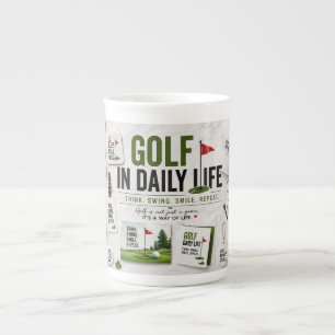 Taza De Porcelana Colección de vida diaria de golf